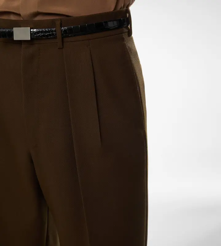 BROKEN TWILL DOUBLE PLEAT PANT online